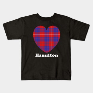 The HAMILTON Family Tartan 'Love Heart' Design Kids T-Shirt